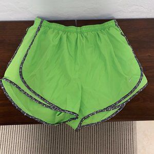 Bright green nike tempo shorts size L